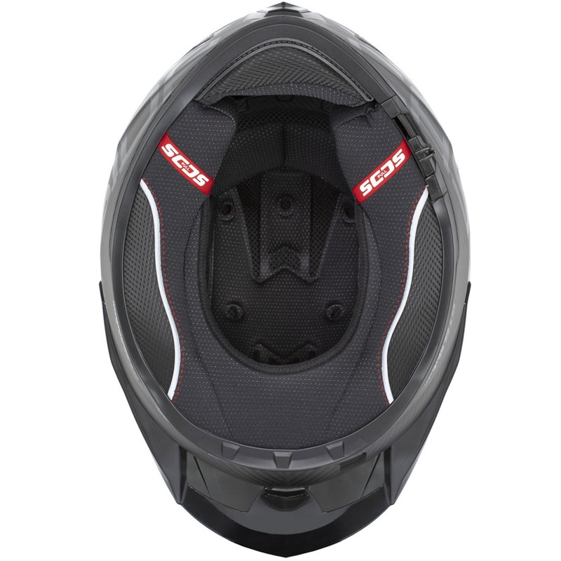 Cassida Integral GTS 2.1 Plus Carbon motociklo šalmas, matinės anglies spalvos, juodas ir baltas