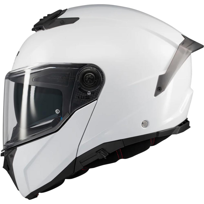 Atlenkiamas motociklo šalmas MT Atom 2 SV Pure A0 baltas