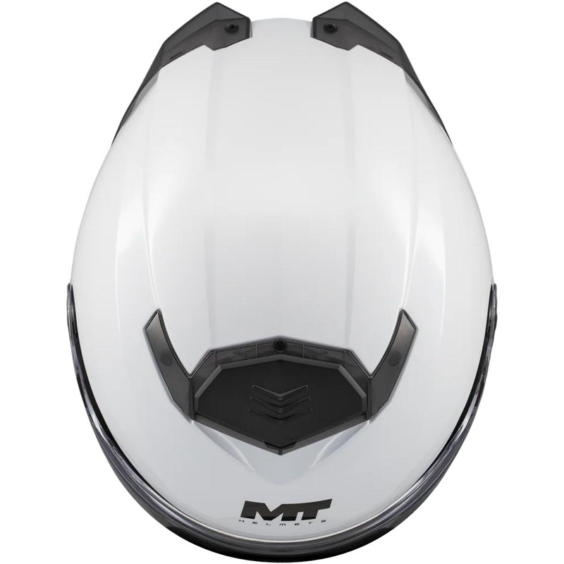 Atlenkiamas motociklo šalmas MT Atom 2 SV Pure A0 baltas