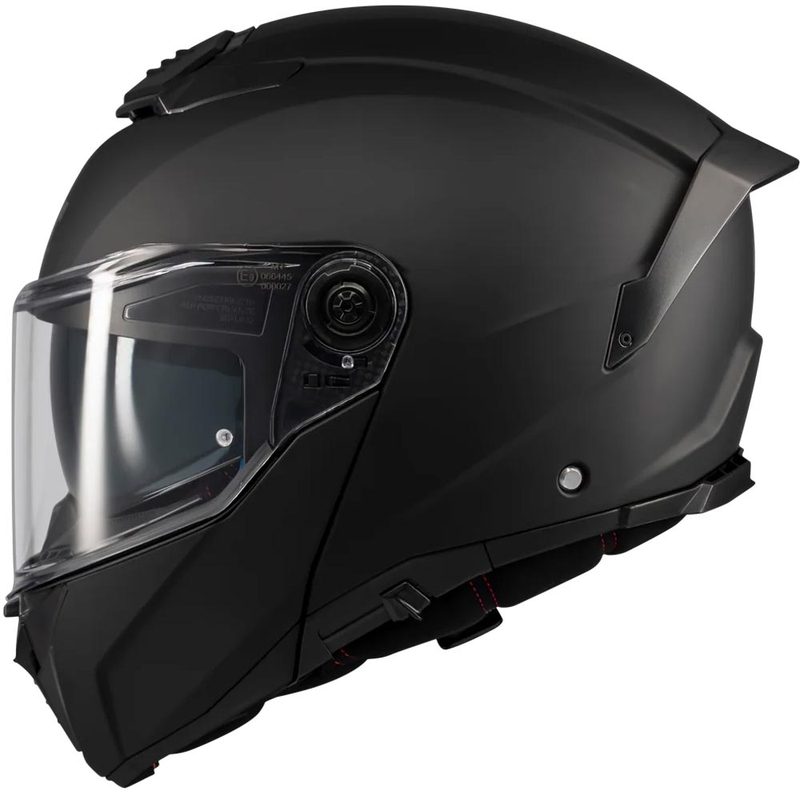 Atlenkiamas motociklo šalmas MT Atom 2 SV Pure A1 matinė juoda