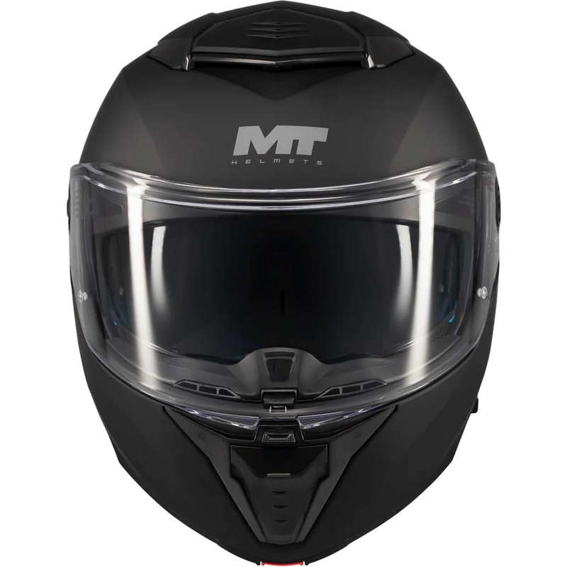 Atlenkiamas motociklo šalmas MT Atom 2 SV Pure A1 matinė juoda