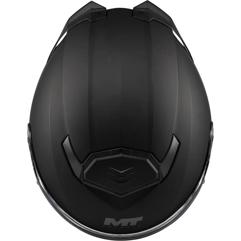 Atlenkiamas motociklo šalmas MT Atom 2 SV Pure A1 matinė juoda