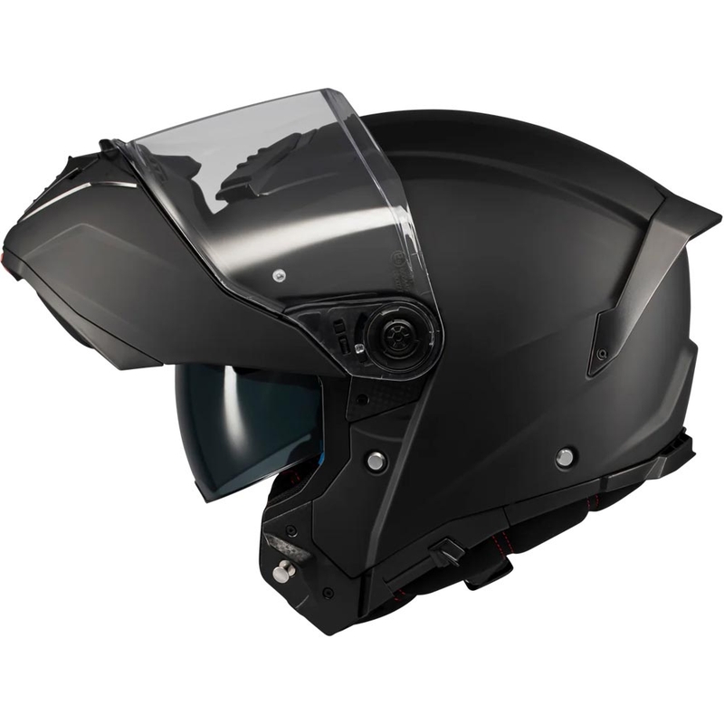 Atlenkiamas motociklo šalmas MT Atom 2 SV Pure A1 matinė juoda