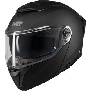 Atlenkiamas motociklo šalmas MT Atom 2 SV Pure A1 matinė juoda