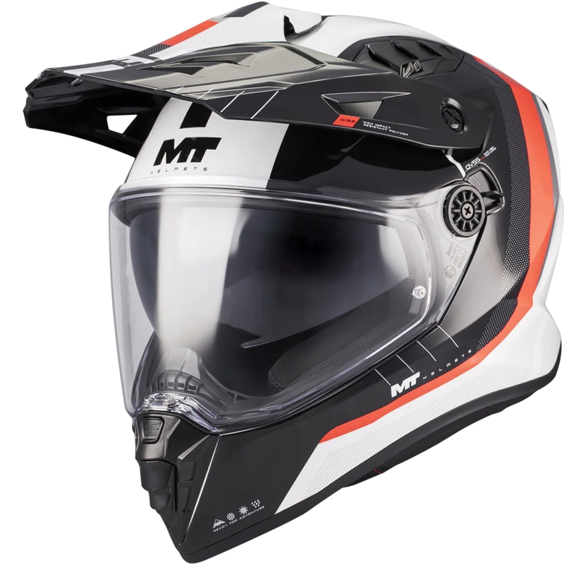 Enduro motociklo šalmas MT Track SV Nomad A15 balta-juoda-raudona