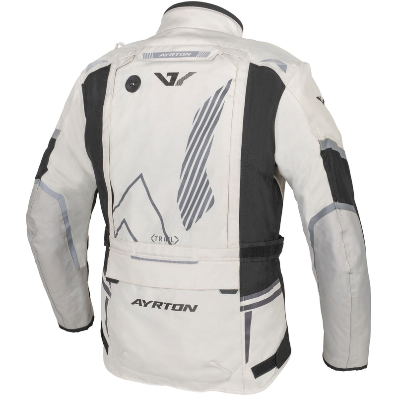 „Ayrton Trail“ motociklo striukė, balta-juoda-pilka