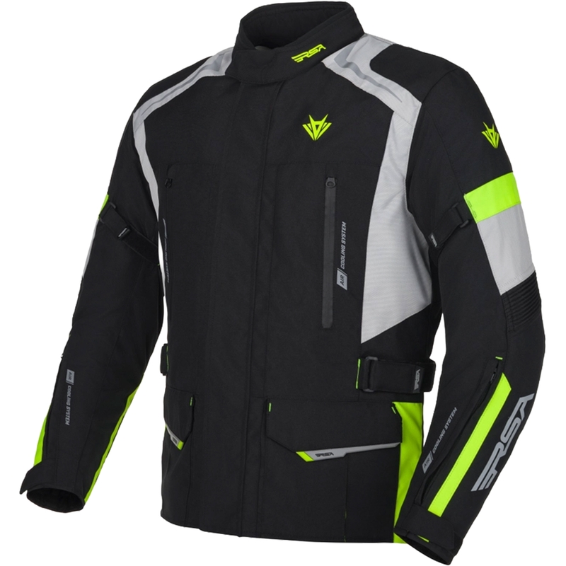Motociklininko striukė RSA EXO 2 black-grey-fluo yellow