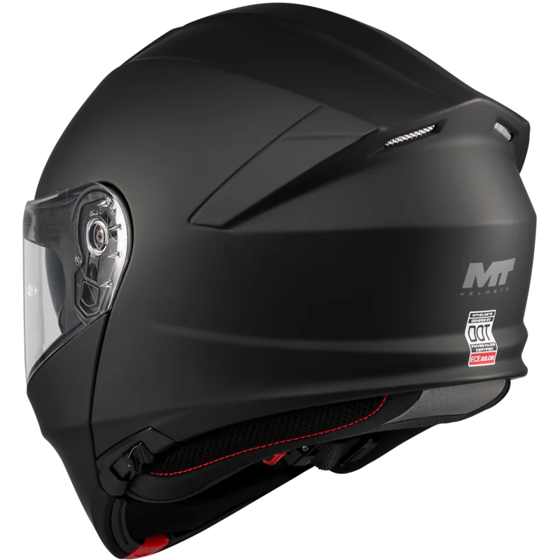 Atlenkiamas motociklo šalmas MT Genesis SV Pure A1 matinės juodos spalvos