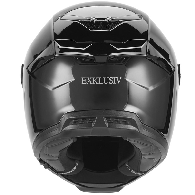 NOX Exklusiv Goliath uždaras motociklo šalmas, juodas
