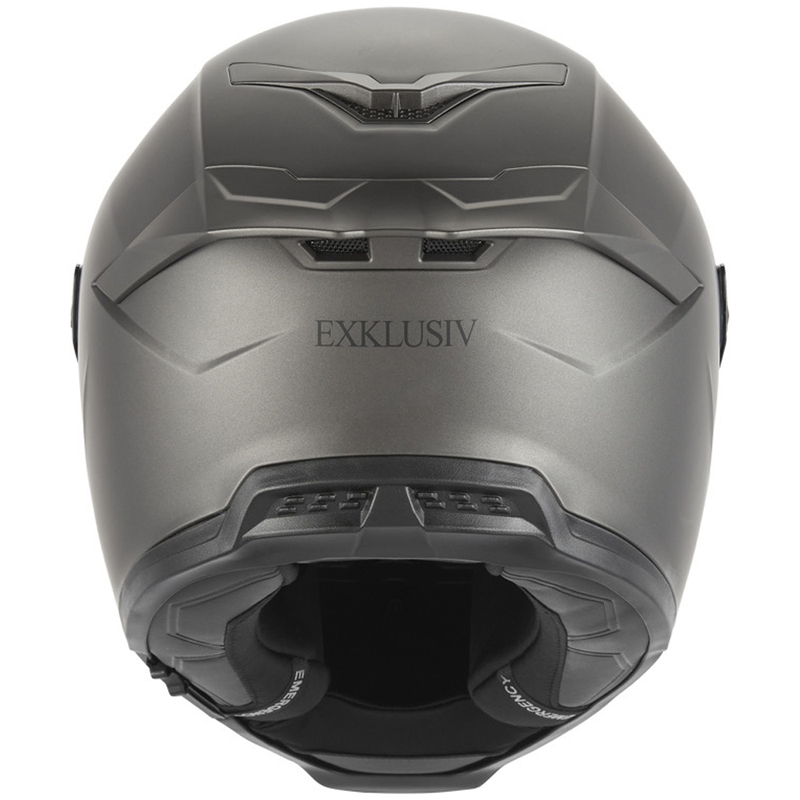 NOX išskirtinis „Goliath“ uždaras motociklo šalmas, matinio titano spalvos
