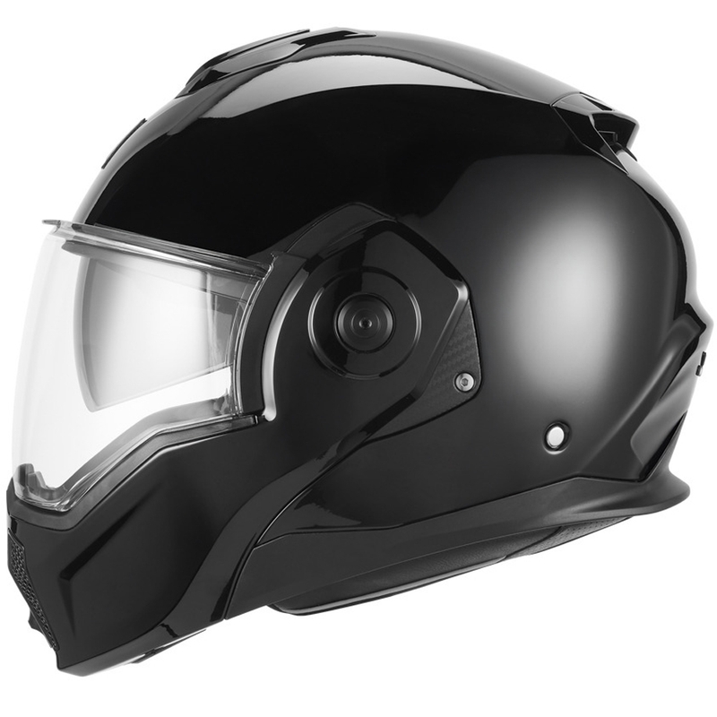 NOX PREMIUM Spinner atlenkiamas motociklo šalmas, juodas