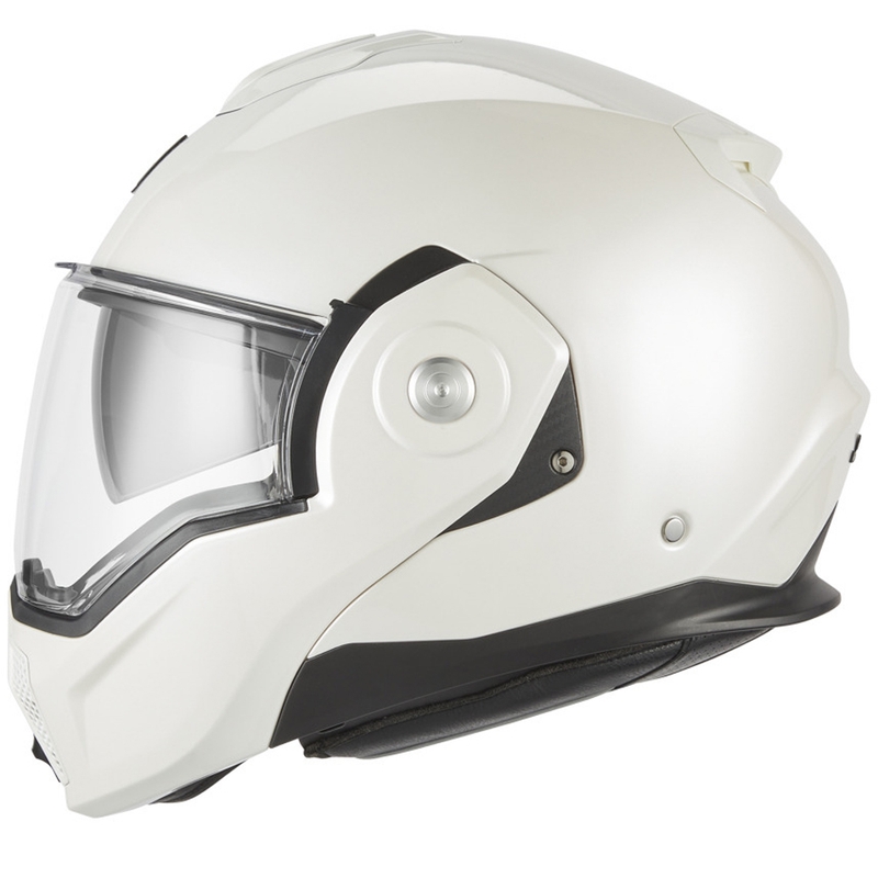 Atlenkiamas motociklo šalmas NOX PREMIUM Spinner baltas
