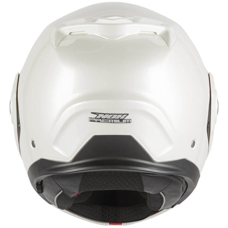 Atlenkiamas motociklo šalmas NOX PREMIUM Spinner baltas