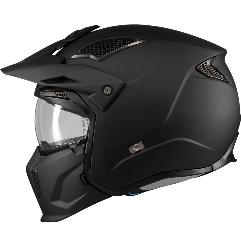 Modulinis motociklo šalmas MT Streetfighter SV S Pure A1 matinė juoda