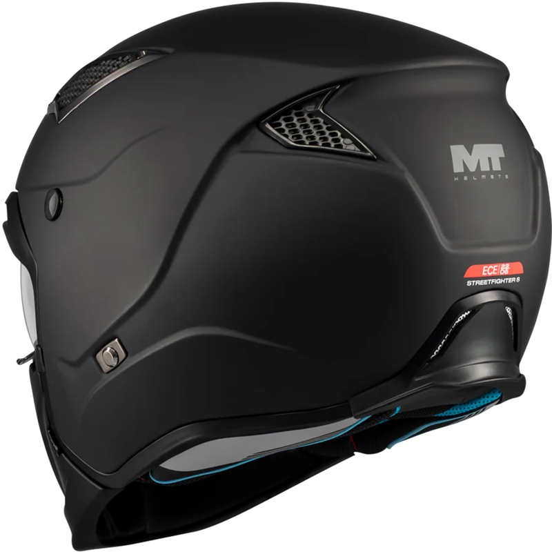 Modulinis motociklo šalmas MT Streetfighter SV S Pure A1 matinė juoda