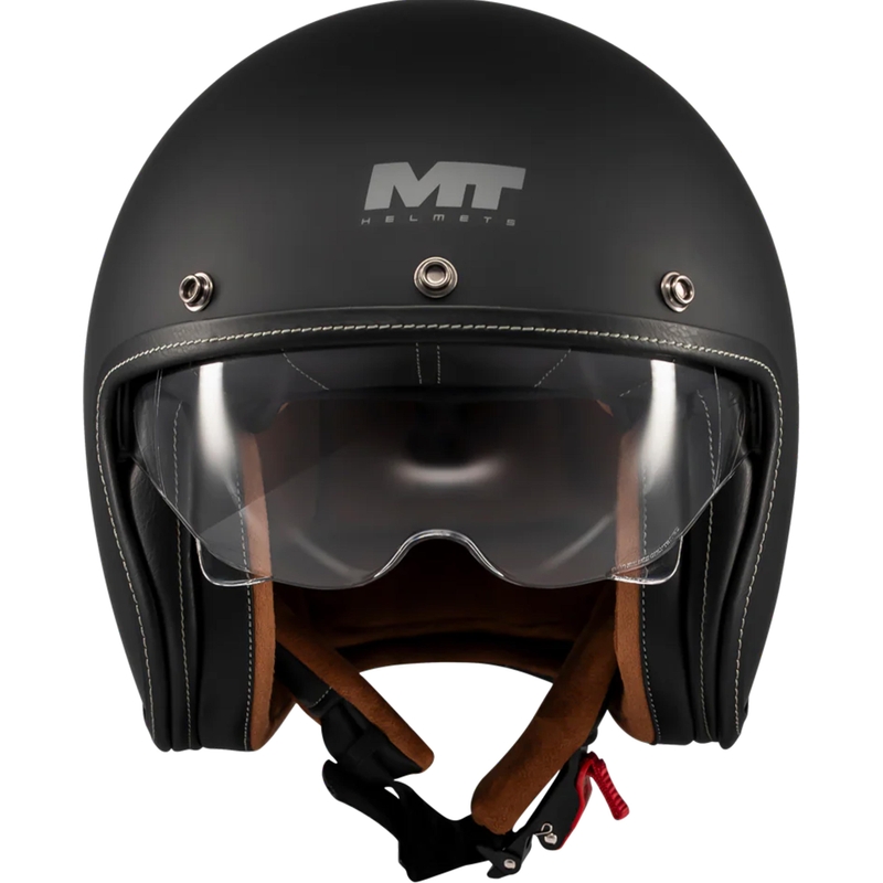 Atviras motociklo šalmas MT Lemans 2 SV S Pure A1 matinės juodos spalvos