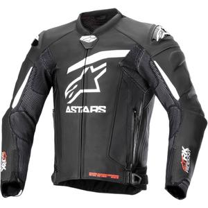 Alpinestars GP Plus R 4 Rideknit juodai balta odinė motociklininko striukė