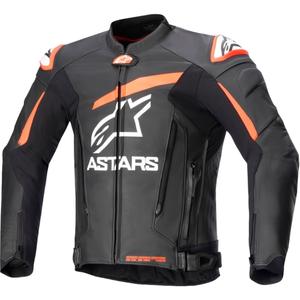 Alpinestars GP PLUS 4 juoda-fluo raudona-balta motociklininko striukė