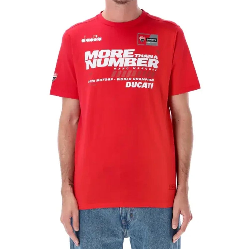 Marškinėliai Ducati Marc Marquez MM93 World Champ raudoni