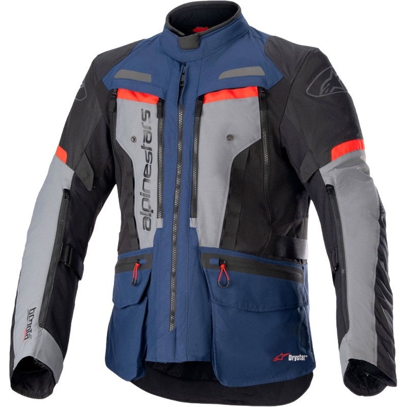 Alpinestars Bogota PRO Drystar mėlyna-juoda-juoda-raudona motociklininko striukė