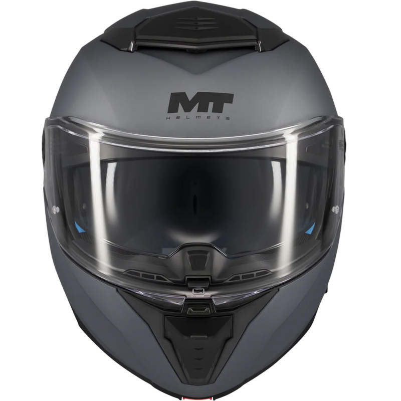 Atlenkiamas motociklo šalmas MT Atom 2 SV Pure A2 matinės pilkos spalvos