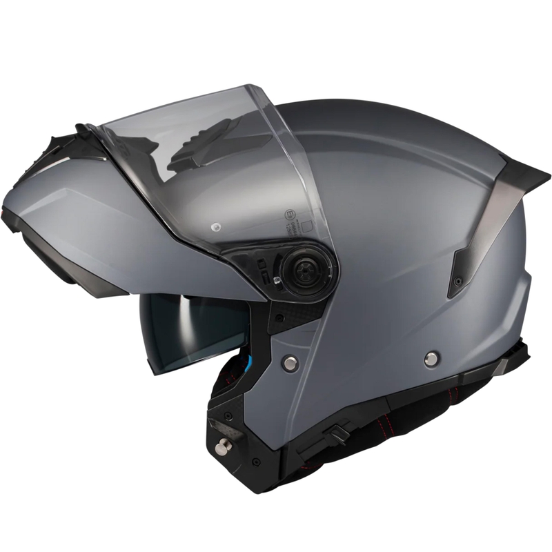 Atlenkiamas motociklo šalmas MT Atom 2 SV Pure A2 matinės pilkos spalvos