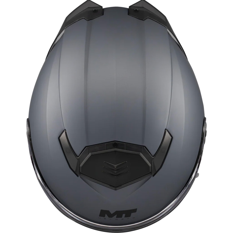 Atlenkiamas motociklo šalmas MT Atom 2 SV Pure A2 matinės pilkos spalvos