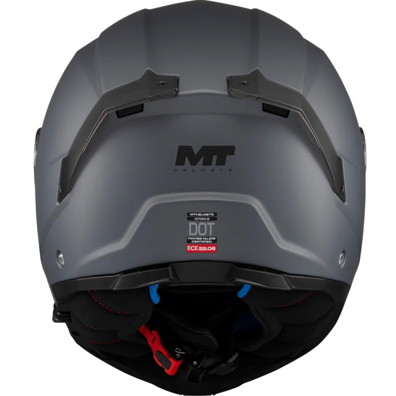 Atlenkiamas motociklo šalmas MT Atom 2 SV Pure A2 matinės pilkos spalvos