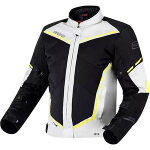 Moto striukė Ozone Jet II pilka-juoda-fluo yellow išpardavimas