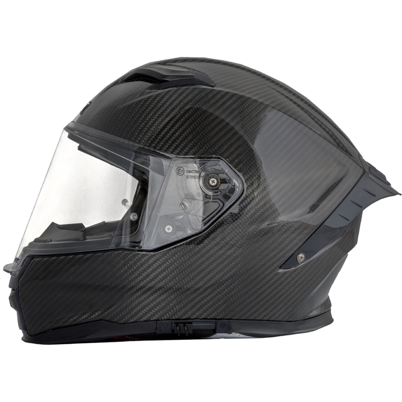 „Street Racer Titan Carbon“ uždaras motociklo šalmas, juodas - II kokybės - II. kokybė
