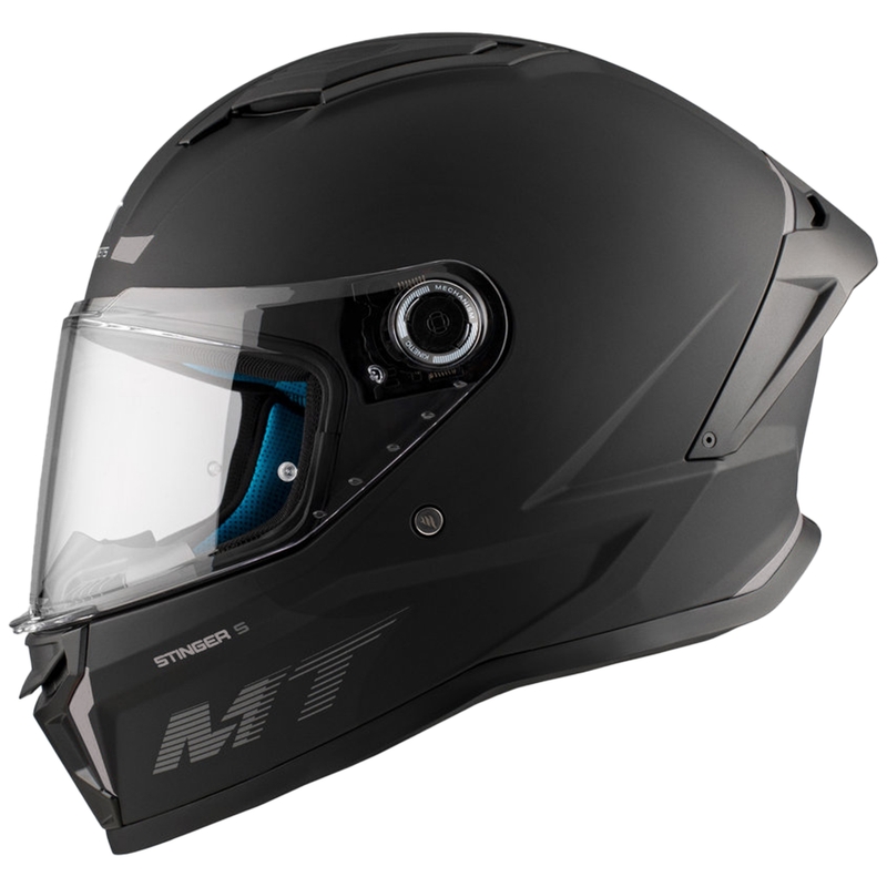 Uždaras motociklo šalmas MT Stinger 2 Solid matinės juodos spalvos - II kokybės - II. kokybė