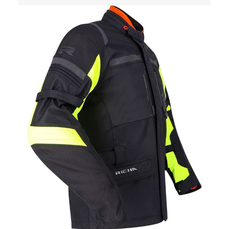 RICHA Brutus GTX motociklo striukė, juodos-fluorescencinės geltonos spalvos, išpardavimas - antra kokybė - II. kokybė