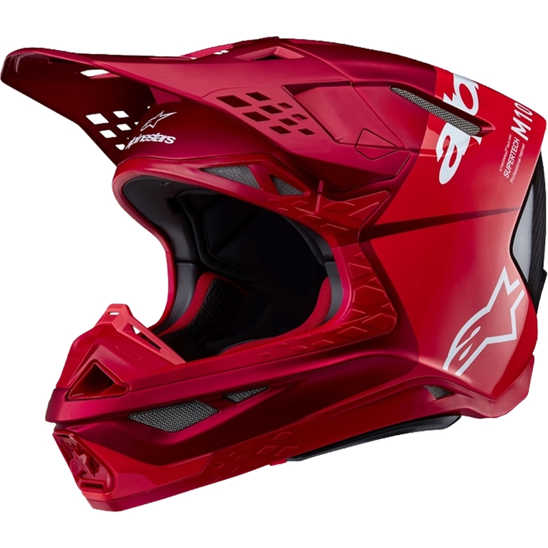Alpinestars Supertech S-M10 Flood motokroso šalmas matinės fluo raudonos spalvos