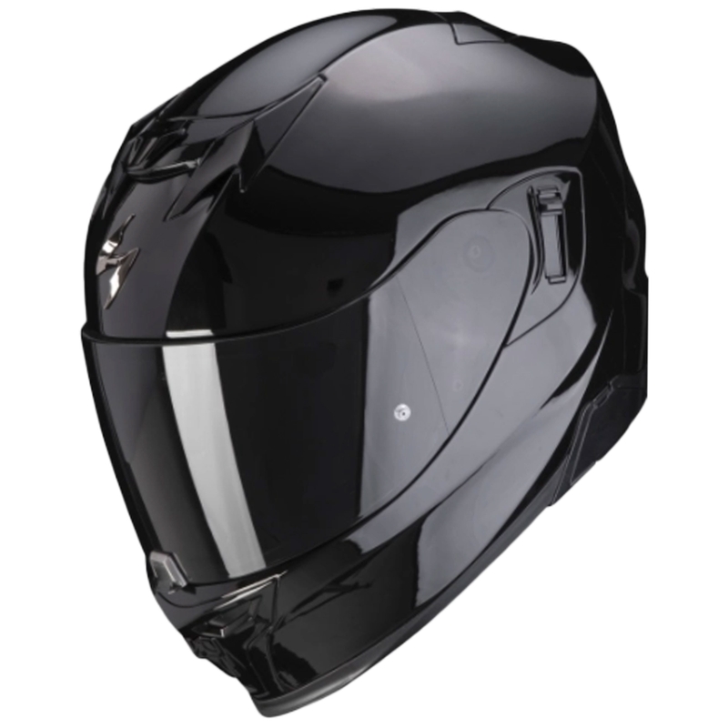 Scorpion EXO-520 EVO AIR Solid uždaras šalmas, blizgiai juodas, išpardavimas - II kokybės - II. kokybė