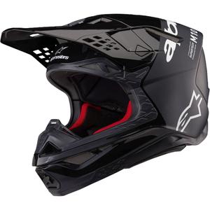 "Alpinestars Supertech S-M10 Flood" motokroso šalmas juodai tamsiai pilkas