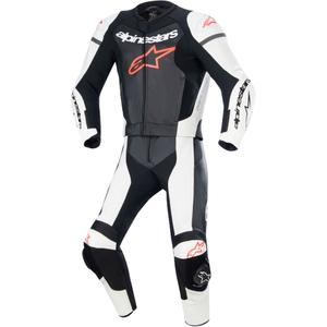 "Alpinestars GP Force Lurv" baltai-juodai-juodai-raudonas odinis dviejų dalių kombinezonas