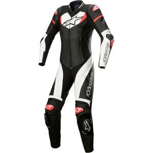 "Alpinestars" moteriškas odinis motociklininko kombinezonas STELLA GP PLUS 2 Black-White-Fluo Red