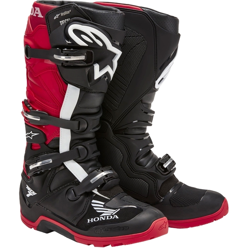 Alpinestars Tech 7 Enduro Drystar Honda juodai raudoni motociklininko batai
