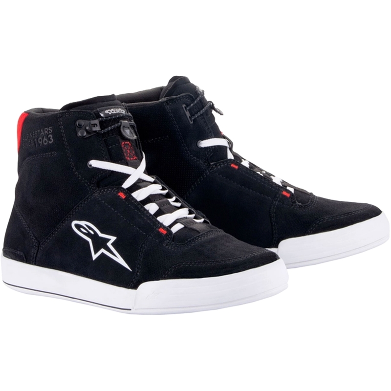 "Alpinestars Chrome" juodi, balti ir raudoni motociklininko batai