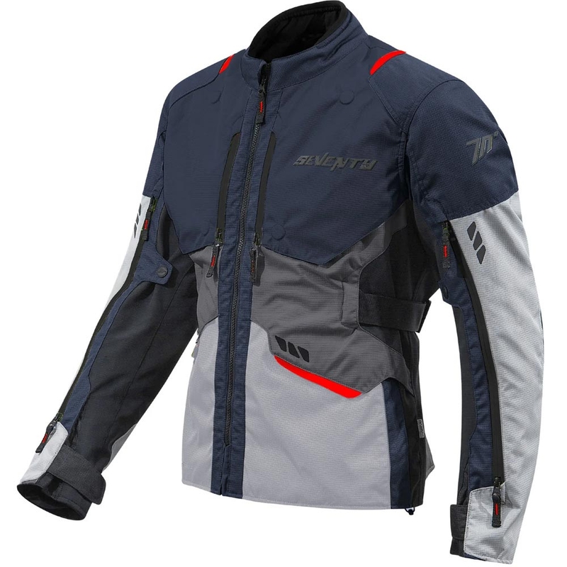 Seventy Degrees SD-JT67 Tanami motociklo striukė mėlyna-pilka-raudona
