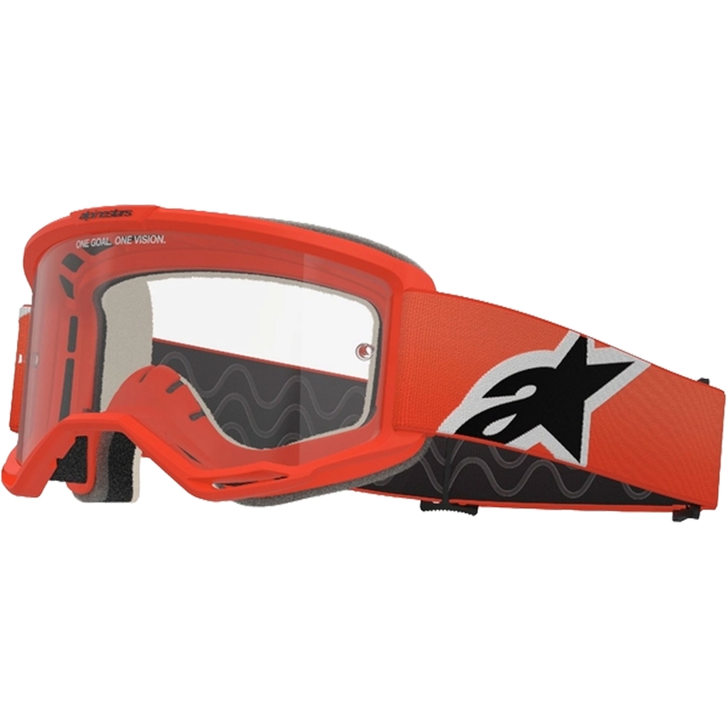 Alpinestars Vision 5 Corp motokroso akiniai oranžiniai su skaidriais lęšiais