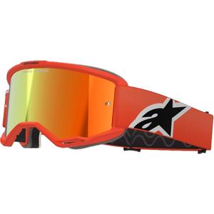 Alpinestars Vision 5 Corp Motokroso akiniai oranžiniai su veidrodiniais raudonais lęšiais