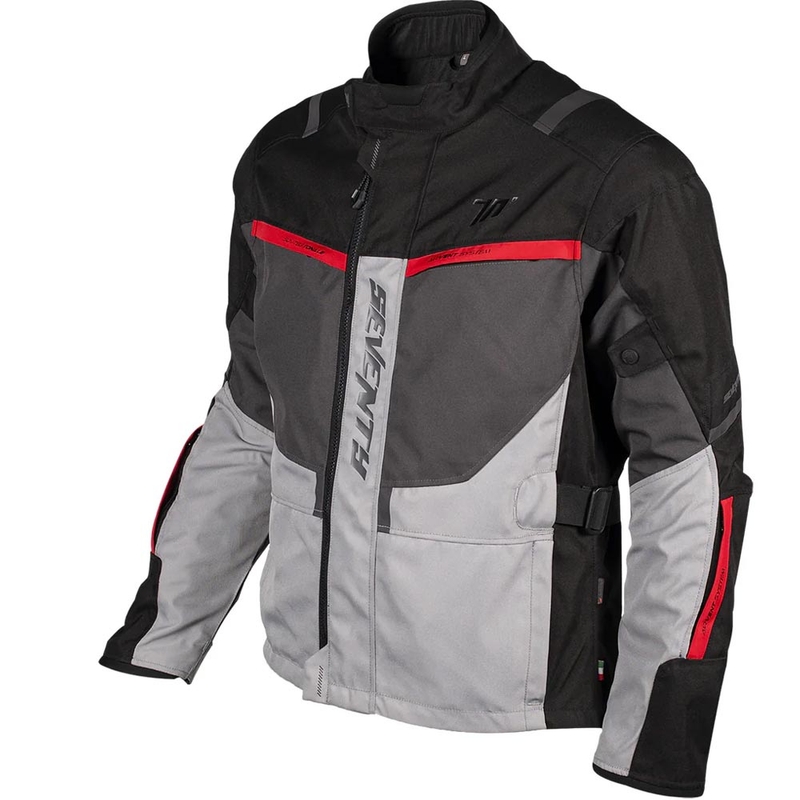 Seventy Degrees SD-JT83 Tonale motociklo striukė juoda-pilka-raudona