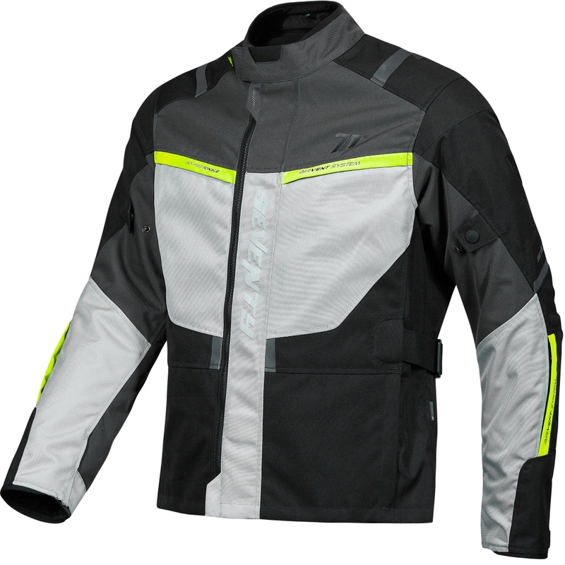 Moteriška motociklo striukė Seventy Degrees SD-JT85 Tonale juoda-pilka-fluorescencinė geltona