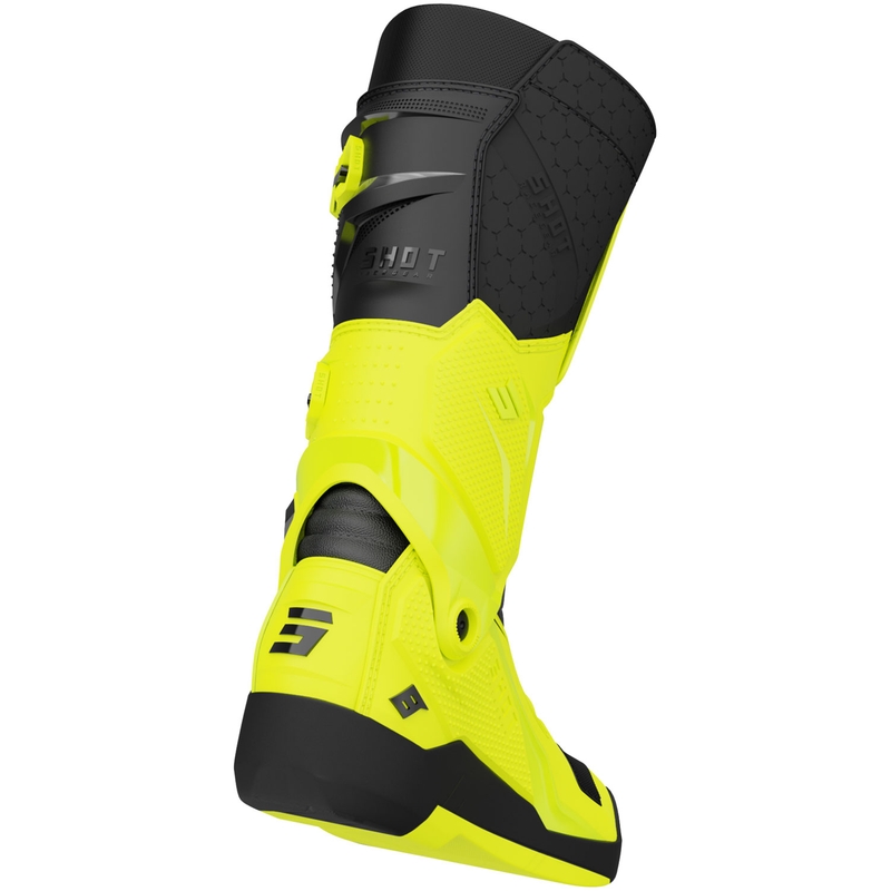 „Shot Race 8“ motociklo batai, fluorescencinės geltonos spalvos