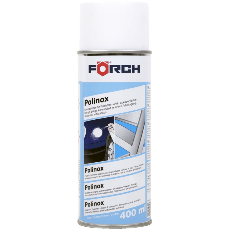 Plieno, aliuminio ir dažų valymo ir priežiūros priemonė Forch Polinox P361 400 ml