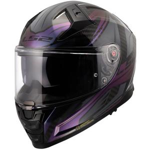 Uždaras motociklo šalmas LS2 FF811 Vector II C Savage Chameleon juoda-violetinė
