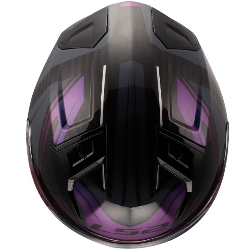 Uždaras motociklo šalmas LS2 FF811 Vector II C Savage Chameleon juoda-violetinė