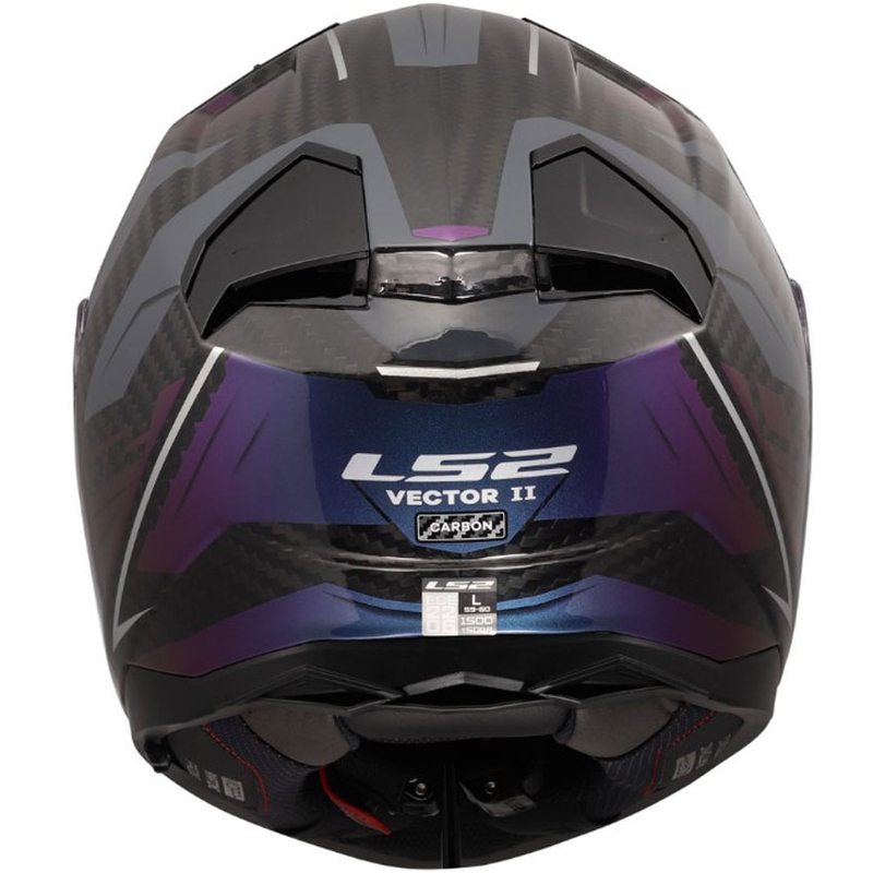 Uždaras motociklo šalmas LS2 FF811 Vector II C Savage Chameleon juoda-violetinė