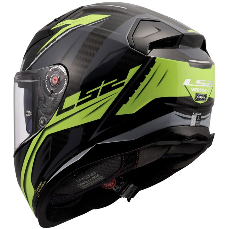 Uždaras motociklo šalmas LS2 FF811 Vector II C Savage blizgus HV geltonas